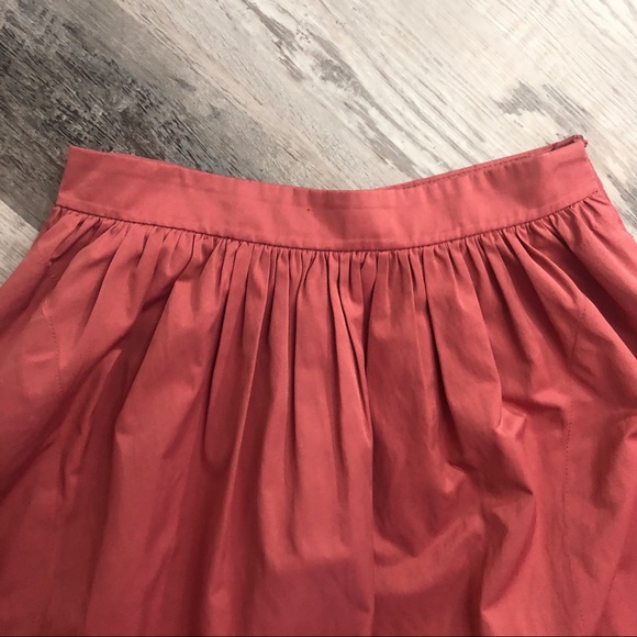 ZARA Salmon Strawberry Pink Midi Modest Skirt - Picture 2 of 5